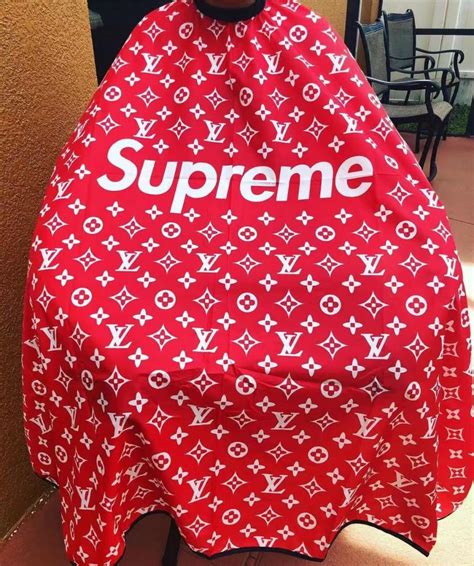 supreme lv barber cape|louis vuitton barber cape review.